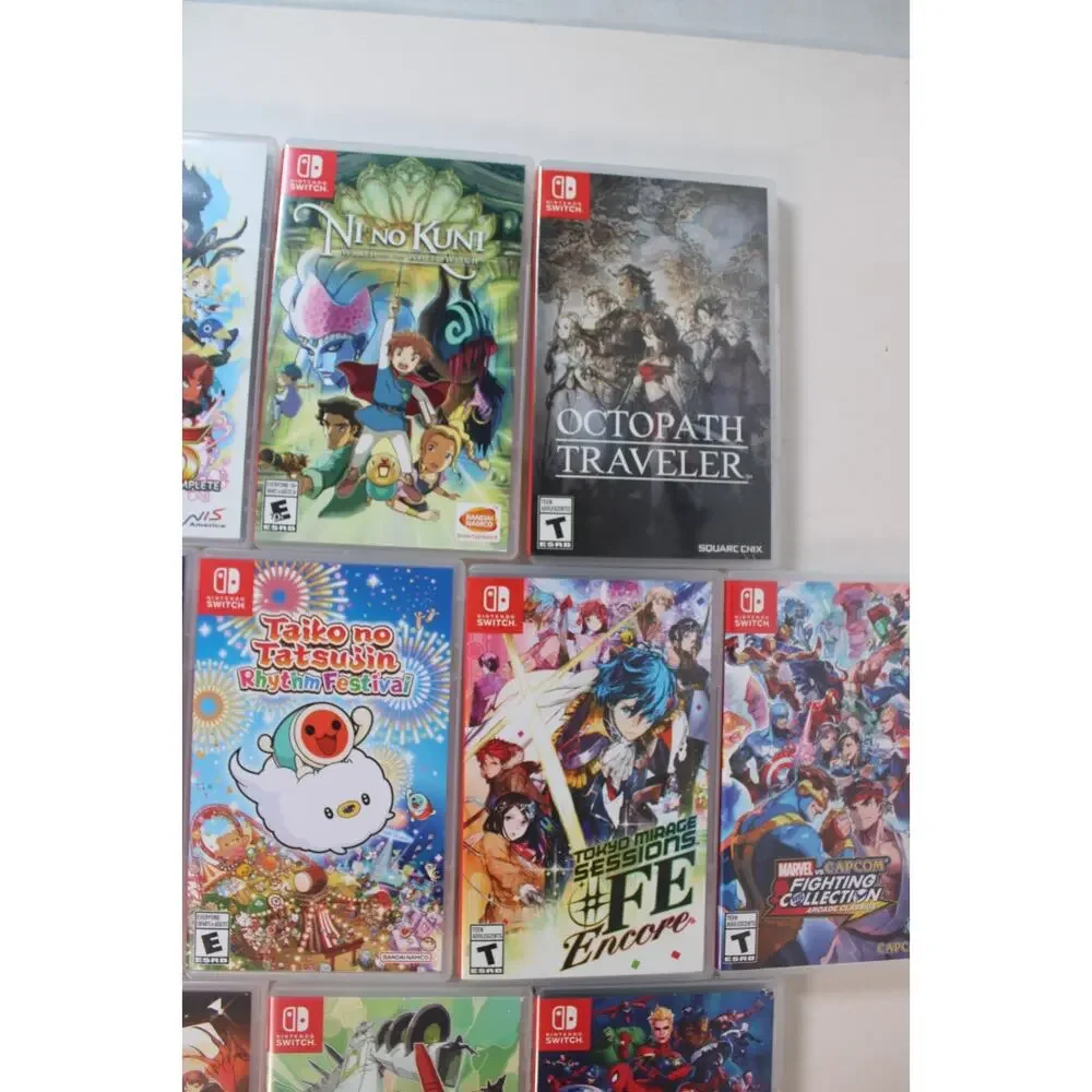 Lot of 13 Nintendo Switch Empty Game Cases Only No Games JRPG's Japanese action